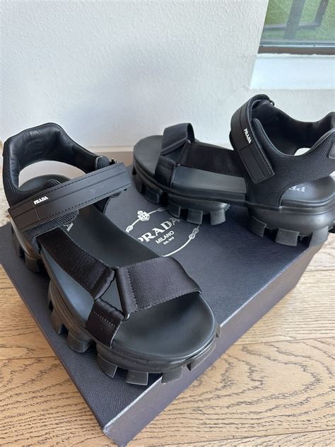 prada sandals nastro logo|Shop Prada Thunder Nastro Sandals .